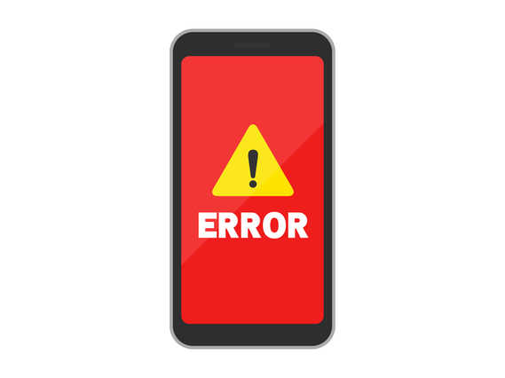 エラーサインが表示されている