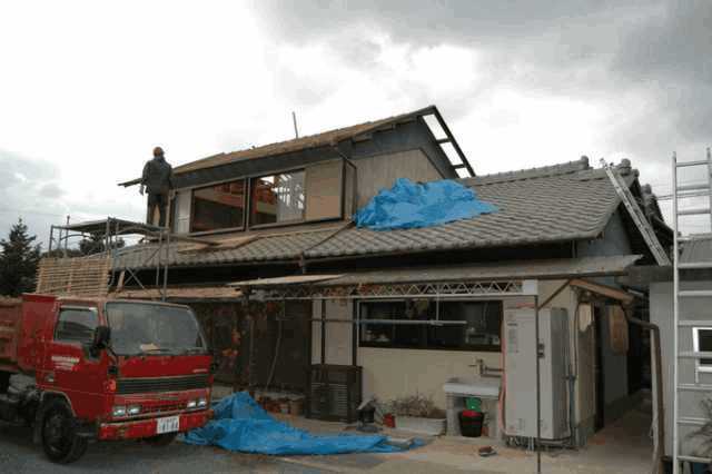 2階建て住宅の工事