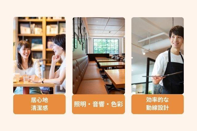 内装デザインで重視したいポイント 居心地 清潔感 効率的な 動線設計 照明・音響・色彩