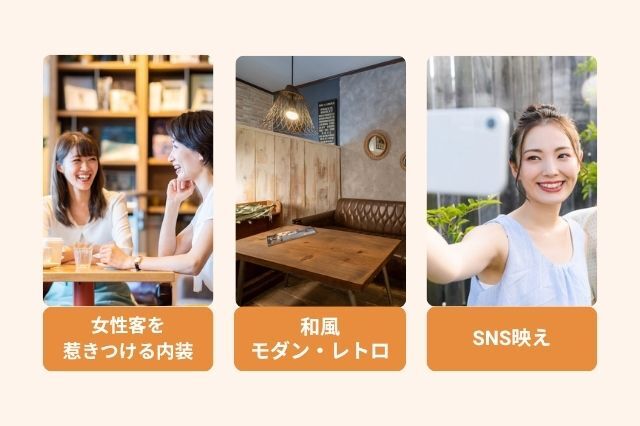 居酒屋の内装はコンセプト設計がカギ　女性客を 惹きつける内装 SNS映え 和風 モダン・レトロ