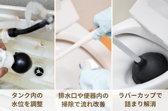 トイレの吸い込み弱い_対処方法